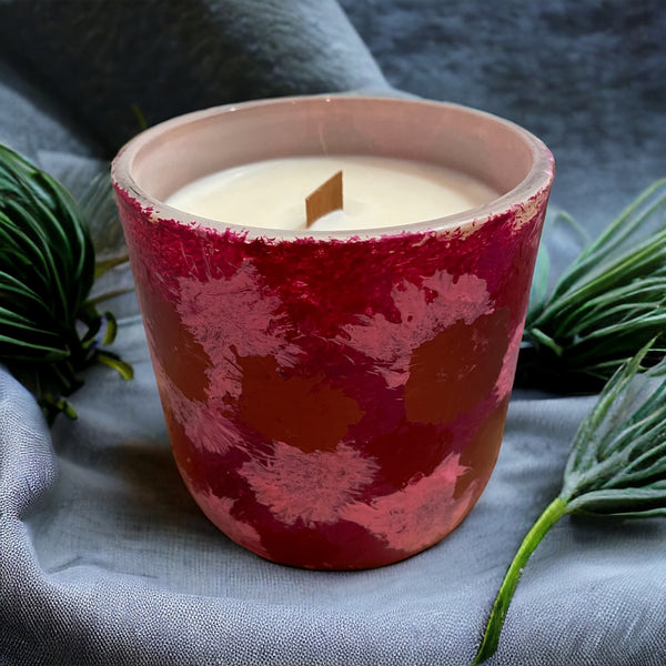 Hand-Painted Soy Candles - Sacred Waterlily Fragrance